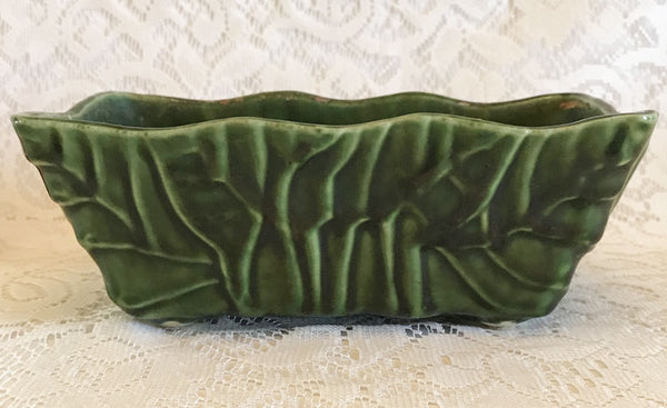 Vintage Mid century high quality green pottery planter