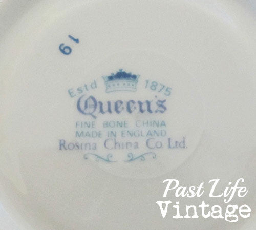 Vintage English Bone China Cup Saucer Wildflowers Queen's Rosina – Past  Life Vintage