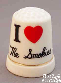 Sewing Thimble I Love the Smokies Collectible 1970's