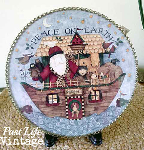 Noah's Ark Peace Santa Flue Cover NWT