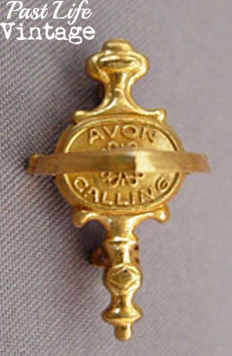Avon Calling Door Knocker Pin 1960's Jewelry