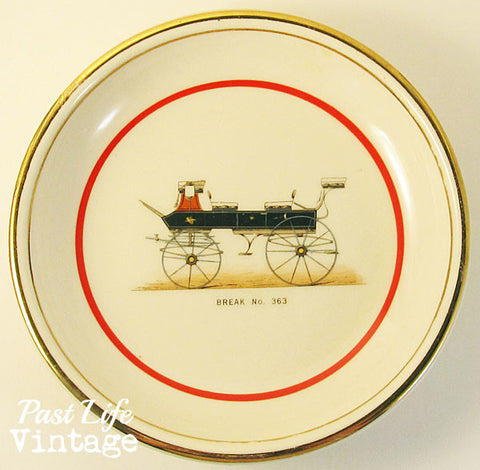 Break Carriage Hyalyn North Carolina Porcelain Dish Horse Transportation Collectibles