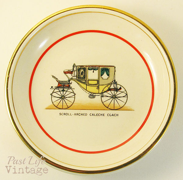 Caleche Coach Carriage Hyalyn North Carolina Porcelain Dish Horse Transportation Collectibles