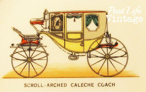 Caleche Coach Carriage Hyalyn North Carolina Porcelain Dish Horse Transportation Collectibles