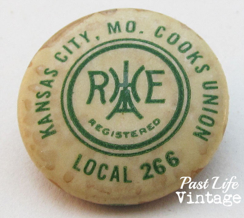Vintage Kansas City MO Cooks Union Local 266 Pin 1920s Collectible