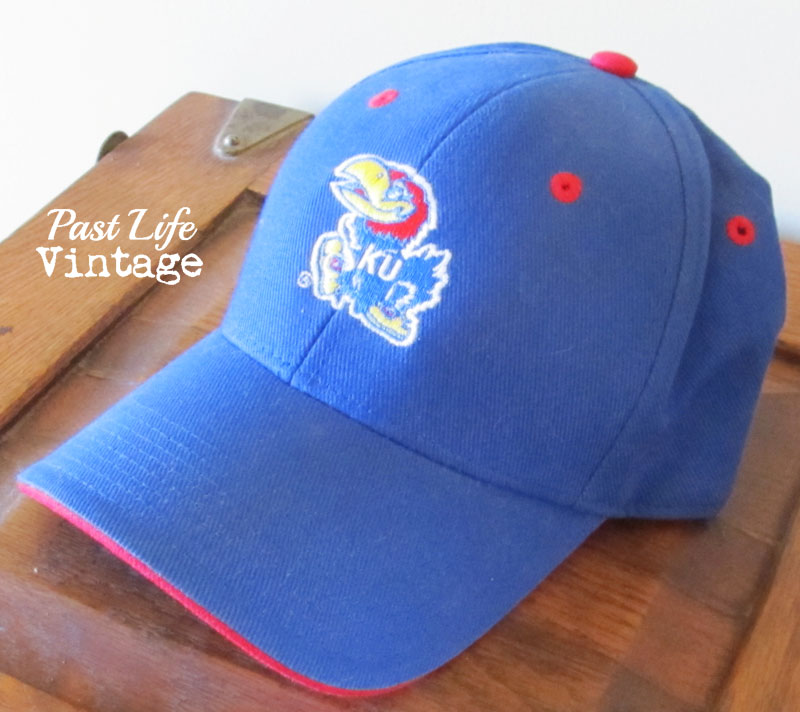 KU Jayhawks Cap Adjustable Hat Vintage 1990s Free Shipping