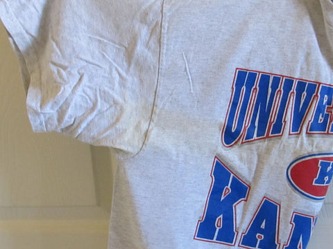 KU Jayhawks University of Kansas Vintage 90s T-shirt Sz XL Jansport Free Shipping