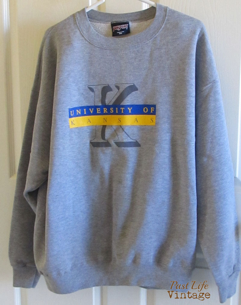 KU Jayhawks University of Kansas Sweatshirt Vintage 1980s Jansport