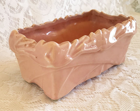 Vintage 40s McCoy Planter Unusual Peach Pink Color Mid Century Free Shipping