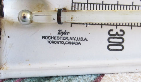Taylor Porcelain Oven Thermometer Mid Century Kitchen Necessity